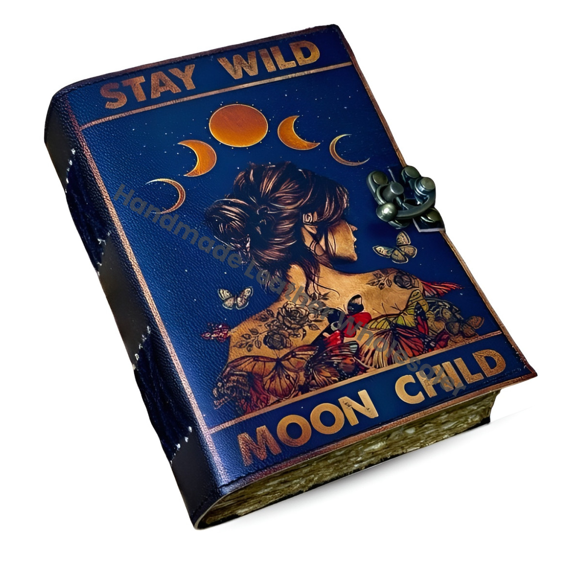 Leather Spell Book Journal – Book of Shadows, Vintage Witchcraft Spellbook, Wiccan Pagan Gift