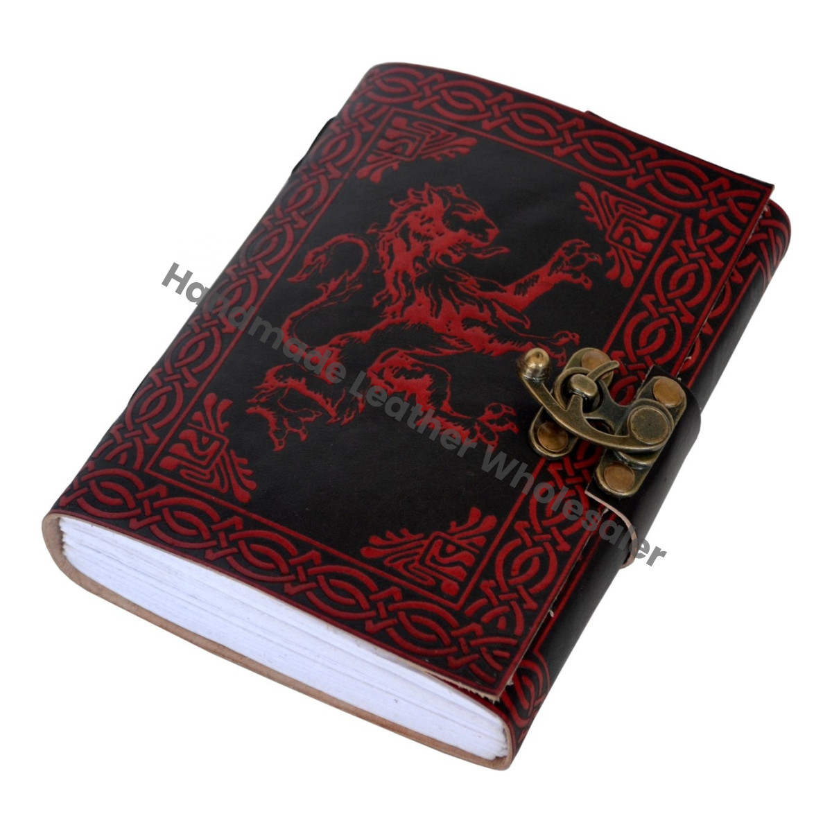 Lion Vintage Leather Journal Blank Spells Book Shadows Cotton Paper Drawing Bound Diary Sketchbook Classic Writing Planner Gift