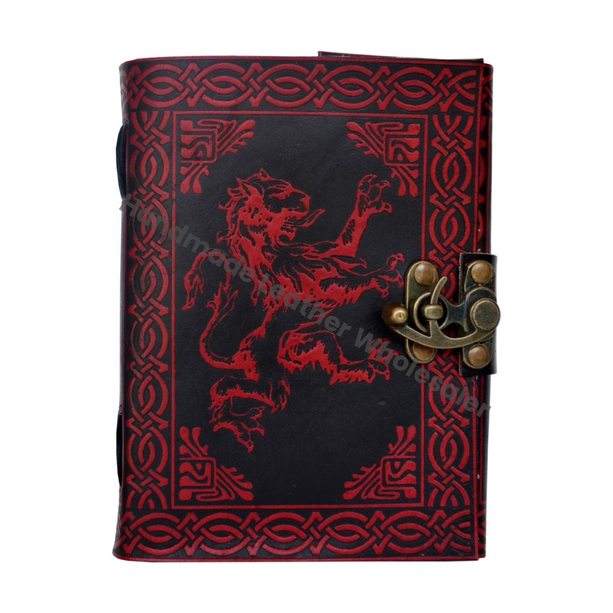Lion Vintage Leather Journal Blank Spells Book Shadows Cotton Paper Drawing Bound Diary Sketchbook Classic Writing Planner Gift
