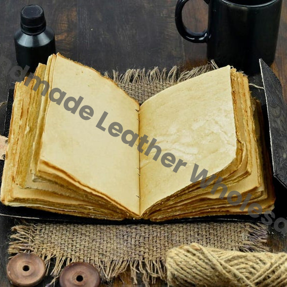 Luna Moth Leather Journal – Deckle Edge Book of Shadows