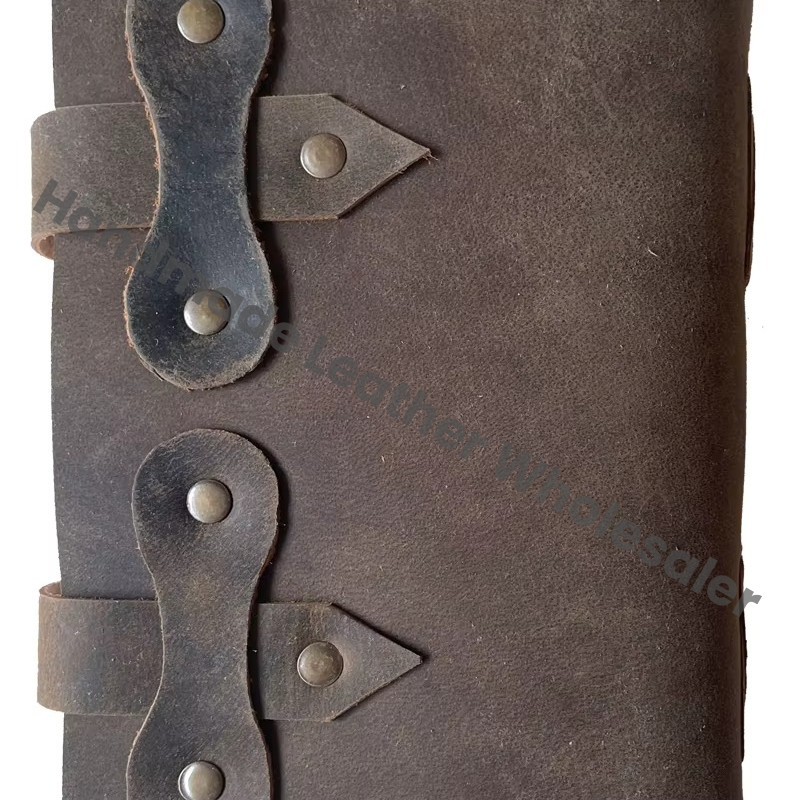 Luxury Business Custom Brown Soft Leather Thermal Binding Sheets Notebook Gift Cover Organizer Handmade Journal Recyclable