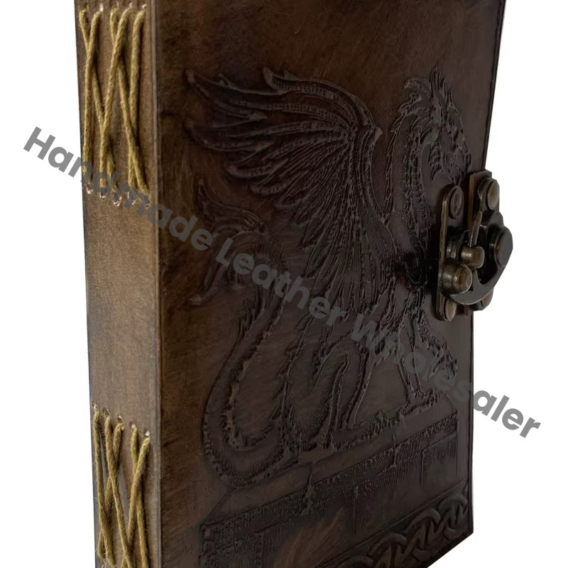Luxury Business Custom Logo Printed Stone Charcoal Leather Hardcover Address Book Gift Cover Customized Organizer Journal