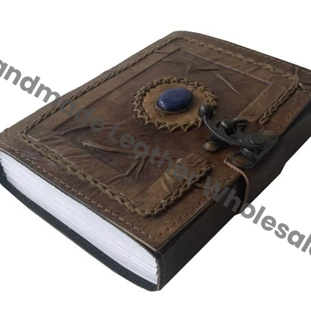 Luxury Business Custom Logo Printed Stone Charcoal Leather Hardcover Address Book Gift Cover Customized Organizer Journal