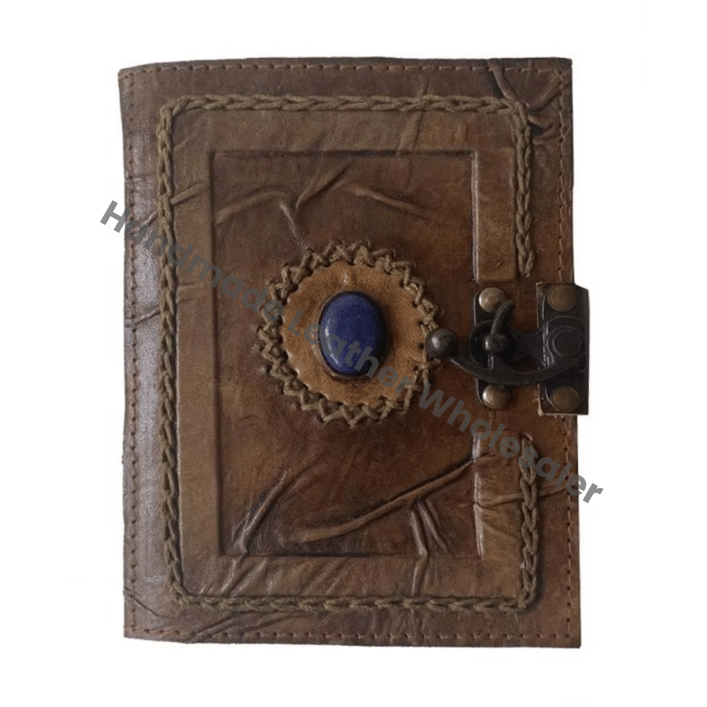 Luxury Business Custom Logo Printed Stone Charcoal Leather Hardcover Address Book Gift Cover Customized Organizer Journal
