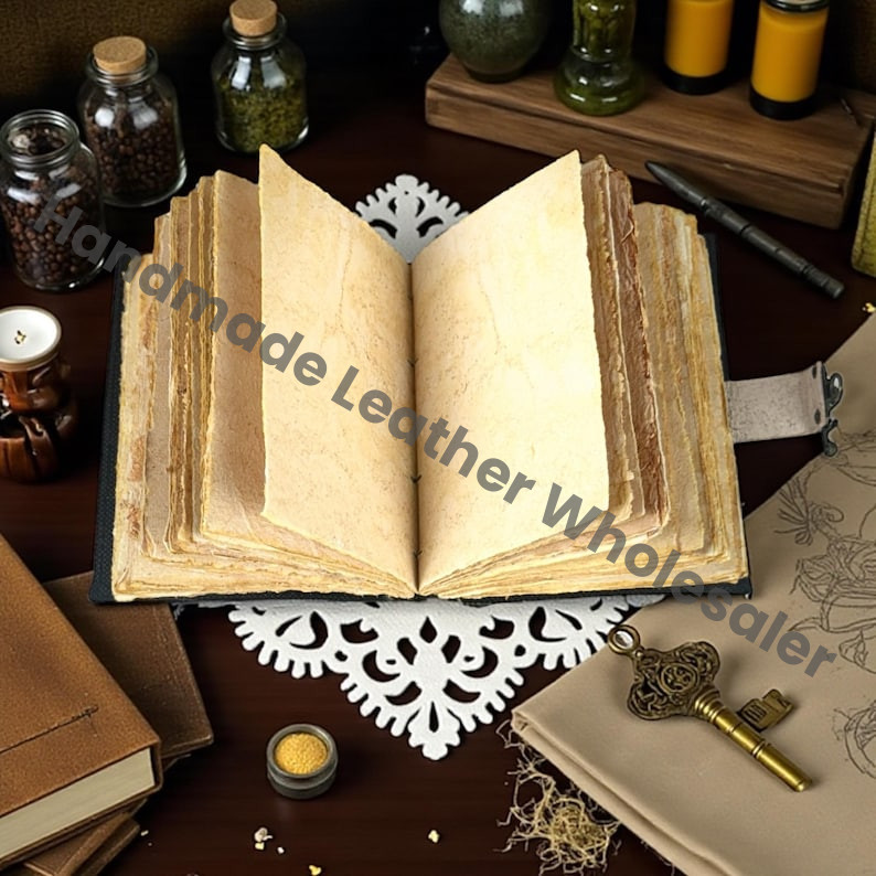 Magic Castle Leather Journal | Vintage Wizard School Diary | Handmade Grimoire Notebook | Antique Spellbook Gift for Fantasy Lovers"