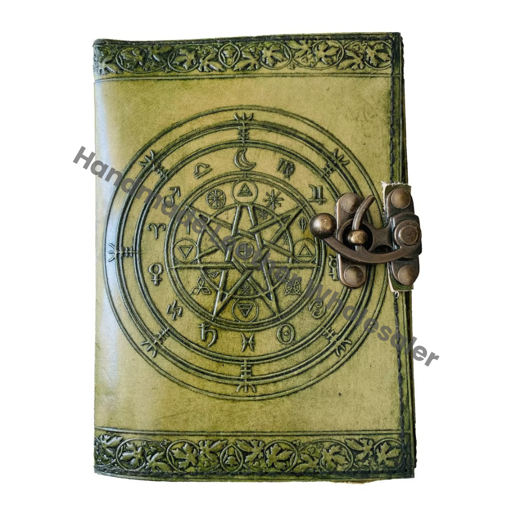 Magic of Spell Wiccan Sketchbook Deckle Old Pages Journal Leather Journal for Women Vintage Book of Shadows Celtic Blank Books