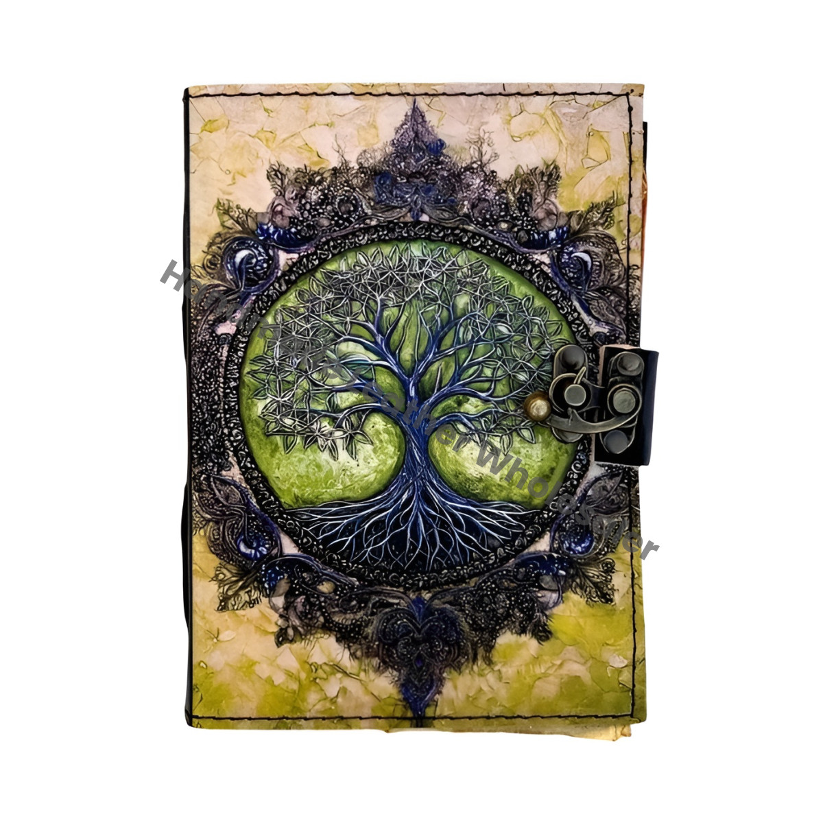 Moon Tree Leather Vintage Moon Forest Grimoire Handmade Book of Shadows, Spell book Wiccan Pagan Gothic Magic Diary