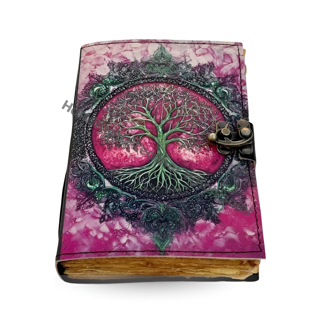 Moon Tree Leather Vintage Moon Forest Grimoire Handmade Book of Shadows, Spell book Wiccan Pagan Gothic Magic Diary