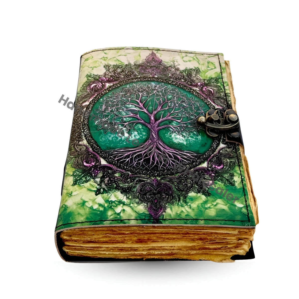 Moon Tree Leather Vintage Moon Forest Grimoire Handmade Book of Shadows, Spell book Wiccan Pagan Gothic Magic Diary