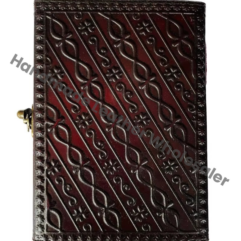 Mother Tree Pregnant Women Gift Hardcover Recycled Leather Notebook with Owl Design Vintage Decor Yellow Brown Deckle Pages