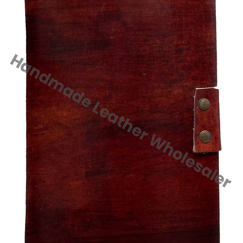 New Handmade Genuine Leather Hardcover Antique Shape Single Eye Leather Journal Address Book Gift with Eco-friendly Paper