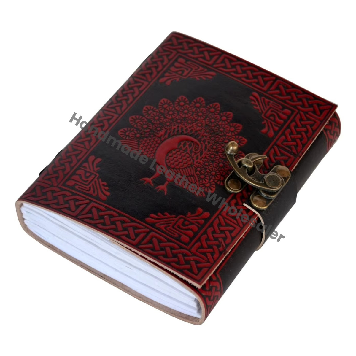 Peacock Leather Spiral Bound Hardcover Journal Sketchbook Vintage Grimoire Handmade Women Large Supplies Diary Planner Traveler