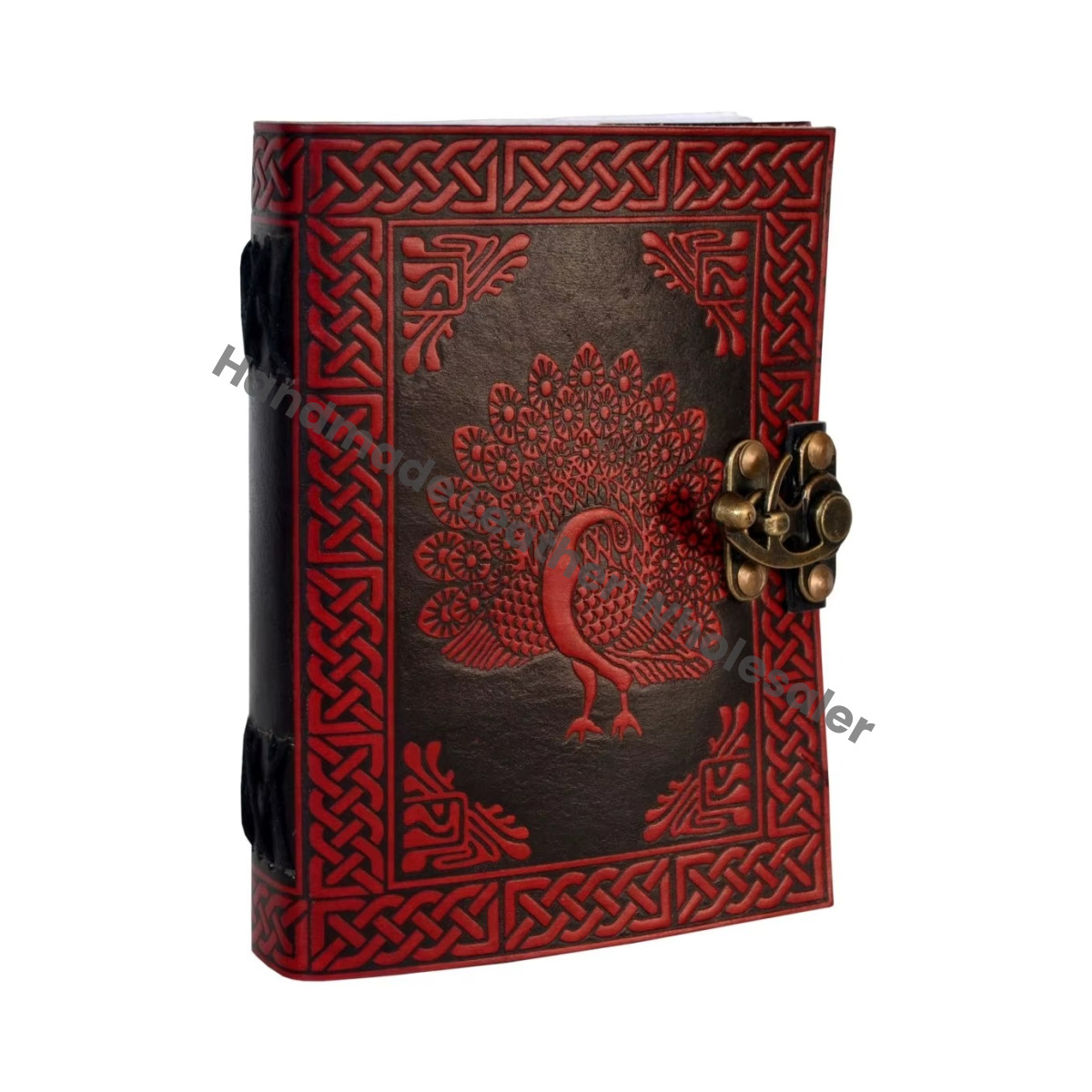 Peacock Leather Spiral Bound Hardcover Journal Sketchbook Vintage Grimoire Handmade Women Large Supplies Diary Planner Traveler