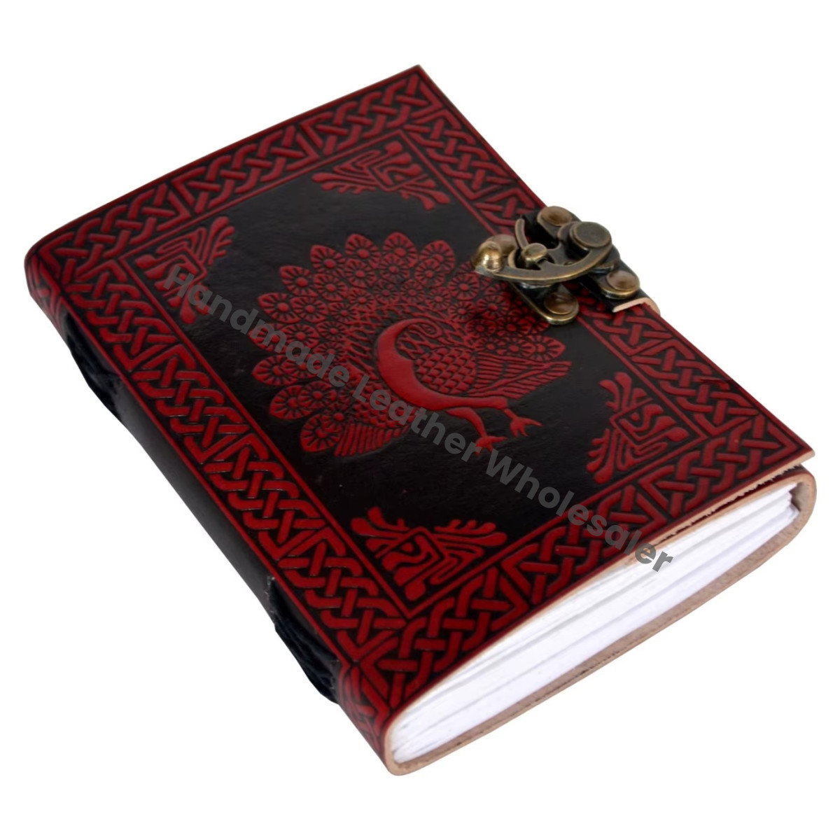 Peacock Leather Spiral Bound Hardcover Journal Sketchbook Vintage Grimoire Handmade Women Large Supplies Diary Planner Traveler