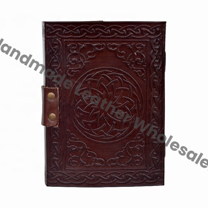 Pentagram Pentacle Handmade Book of Shadows Embossed Leather Bound Journal Diary Note Book Gratitude Bullet Leather Journal