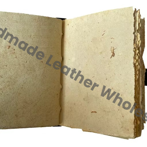 Pentagram Printed Leather Cover Journal Bound Handmade Unique Leather Notebooks Custom Logo Eco-friendly Paper Lock Closure Gift