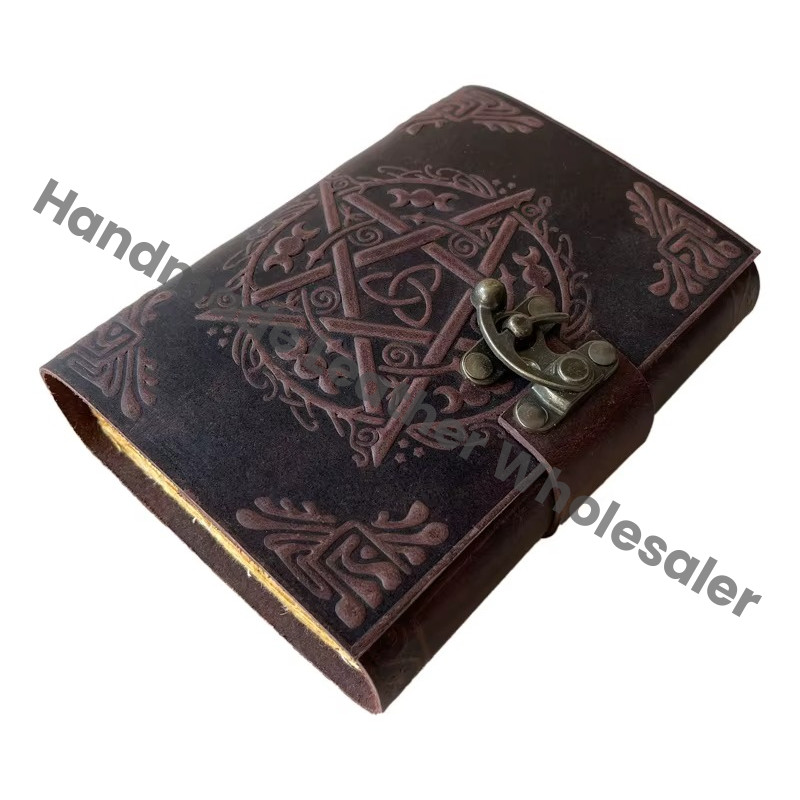 Pentagram Spells Journal Soft Halloween Gifts Decorations Leather Journals Bound Writing Book of Shadows Travel Planner
