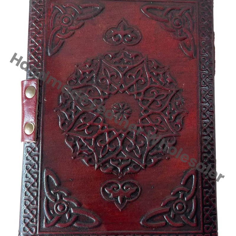 Pentagram Vintage Leather Hardcover Journal Genuine Cover Moon Travel Gift Notebooks with Custom Logo for Men Women Stationery