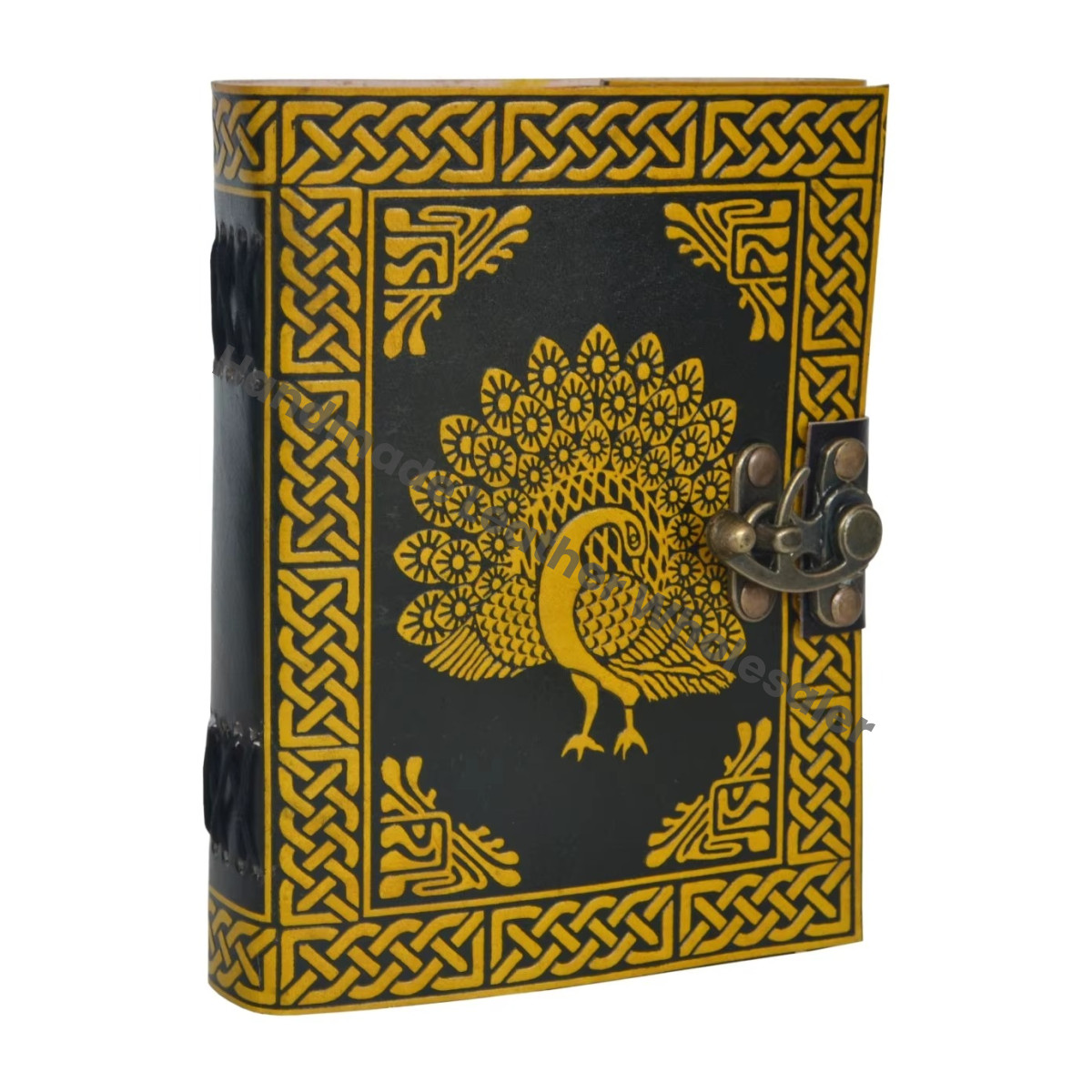 Personalised Peacock Embossed Leather Hardcover Journal Vintage Pages Thermal Handmade Travel Book Gift Artist Planner