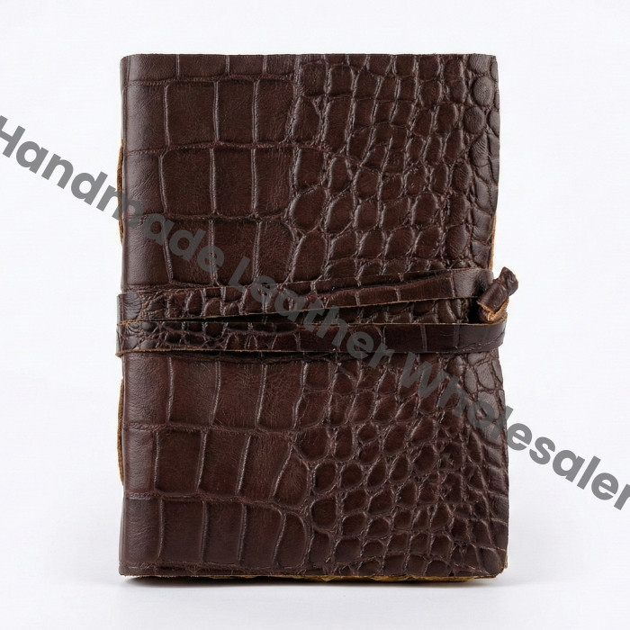 Personalized Antique Leather Journal: Vintage Deckle Edge Paper Book