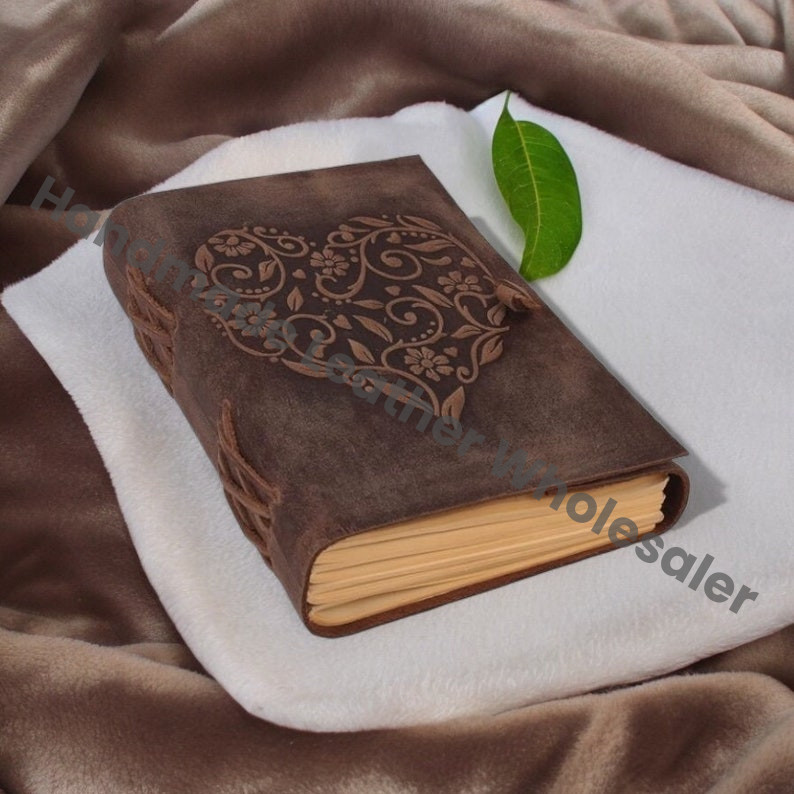 Personalized Celtic Heart Leather Journal: Handmade Writing Travel Sketchbook