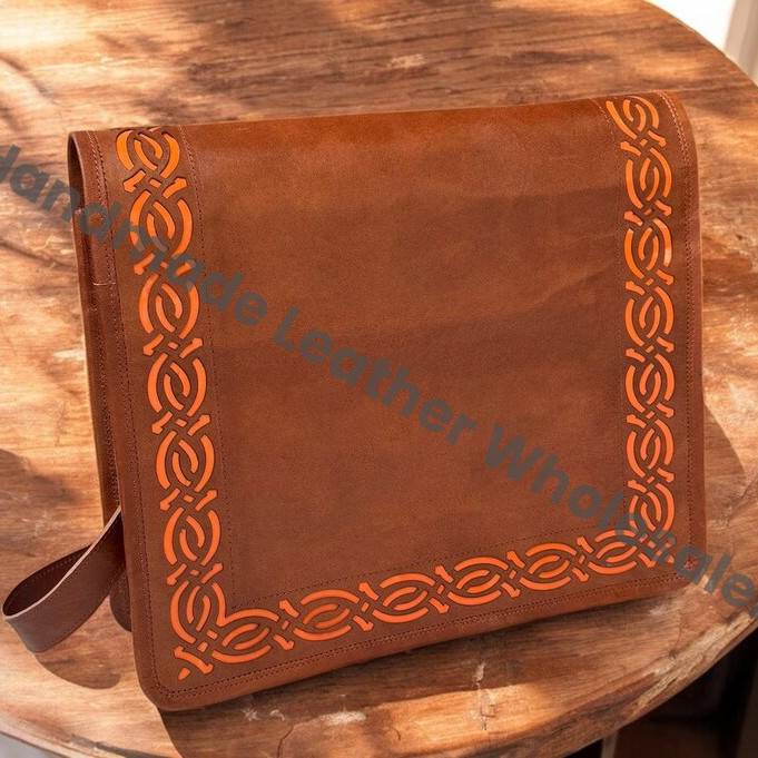 Personalized Leather Crossbody Bag: Cut-Work Travel Shoulder Bag