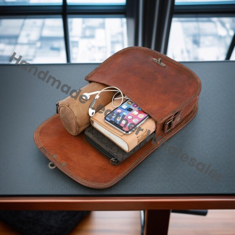 Personalized Leather Crossbody Bag: Monogrammed Travel Purse