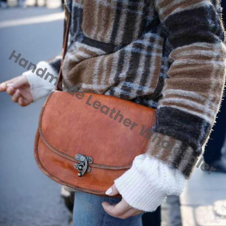 Personalized Leather Crossbody Bag: Monogrammed Travel Purse