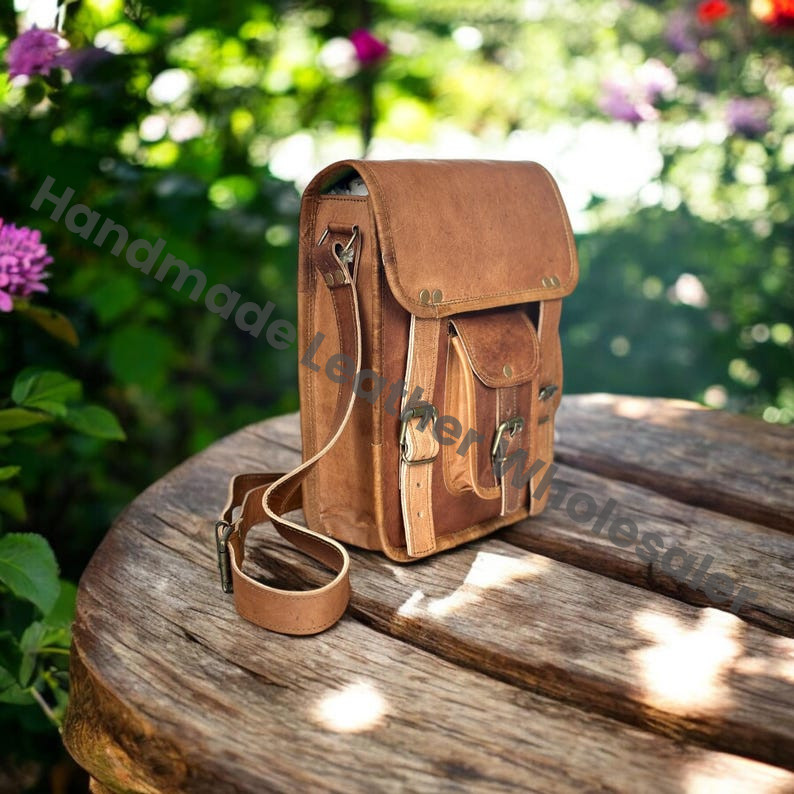 Personalized Leather Crossbody Tablet Bag: Satchel