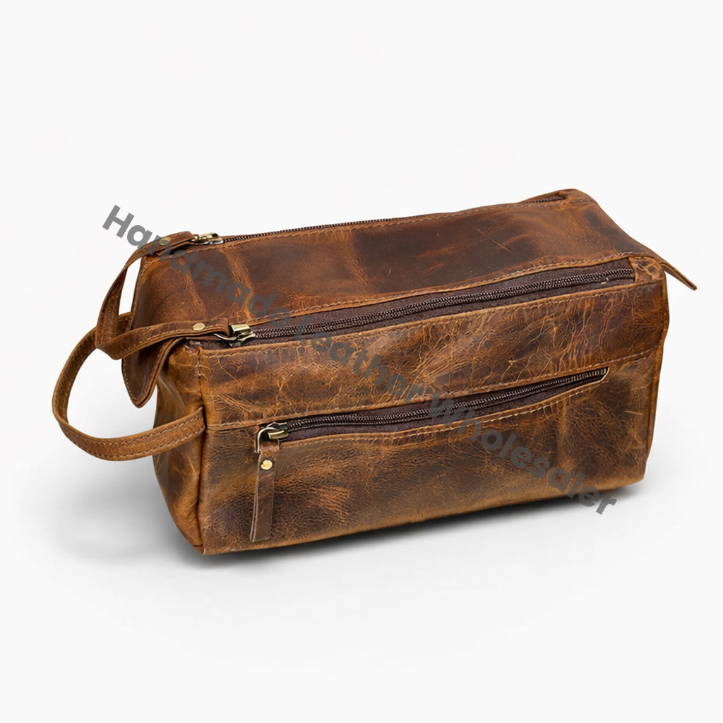 Personalized Leather Dopp Kit: Groomsmen Gift, Monogram Toiletry Bag