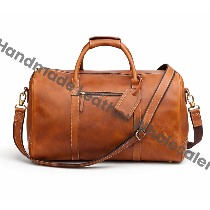 Personalized Leather Duffle Bag, Large Travel Weekend Bag