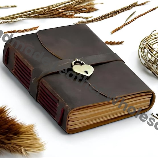 Personalized Leather Journal Notebook - Gift for women Diary with Lock and Key - Anniversary Gifts Personalized  Gift for Him or her