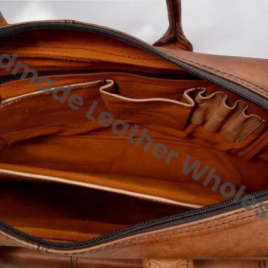 Personalized Leather Laptop Messenger Bag: Crossbody Computer Satchel, Groomsmen Gift