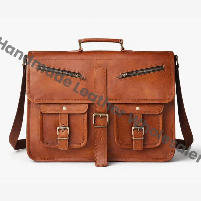 Personalized Leather Messenger Bag: Vintage Brown Crossbody Laptop Briefcase Messenger Bag Gifts