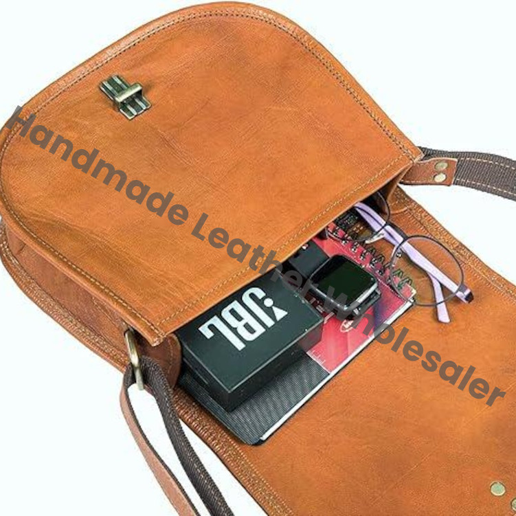 Personalized Leather Saddle Bag: Boho Crossbody Purse