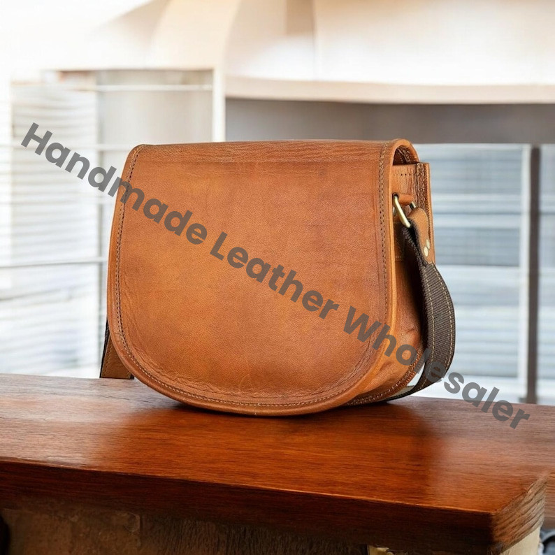 Personalized Leather Saddle Bag: Boho Crossbody Purse