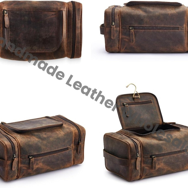 Personalized Leather Toiletry Bag: Handmade Dopp Kit, Groomsmen Gift