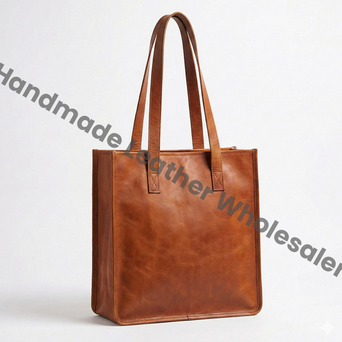 Personalized Leather Tote Bag – Handmade Minimalist Shoulder Bag, Vintage Everyday Purse, Work Satchel, Stylish Gift for Her