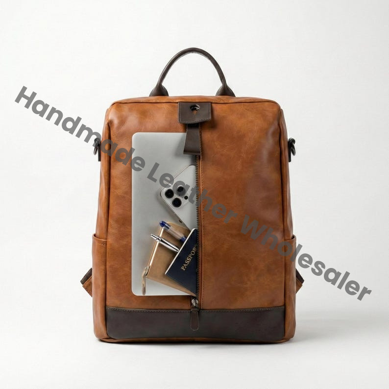 Personalized Vegan Leather Backpack, Laptop Travel Bag for Women & Men, Back to School Gift, Shoulder Bag Satchel, Custom Gift.