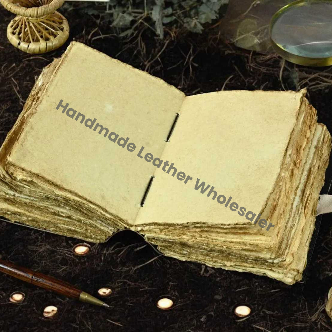 Raven Leather Grimoire Journal: Witchcraft Book of Shadows with Lock