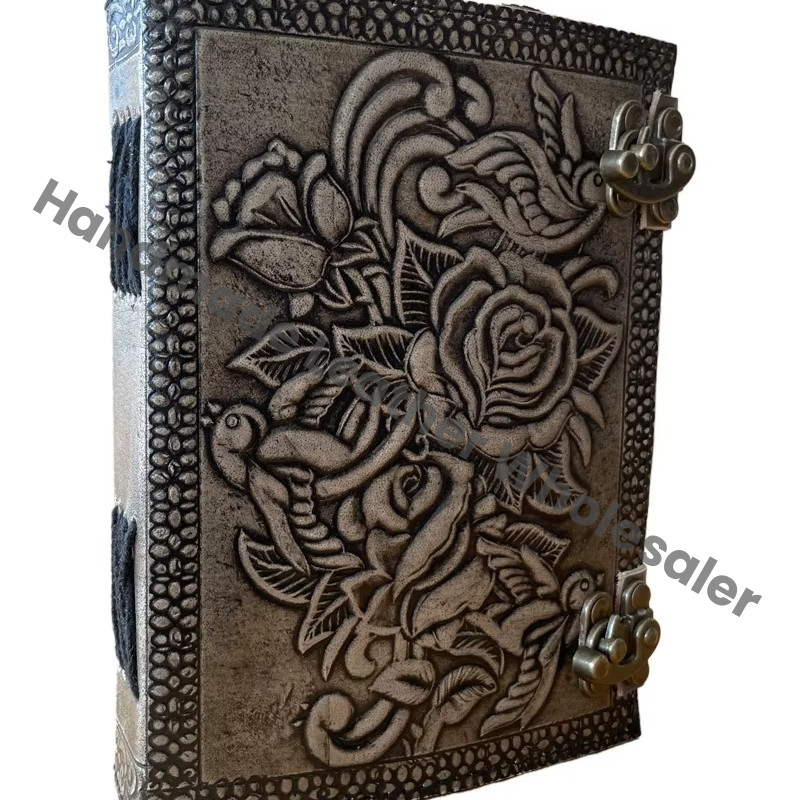 Rose Flower Book of Shadows Hardcover Wholesaler Notebooks Classic Vintage Spell Books Sketchbook Gift for Women Artist Diary