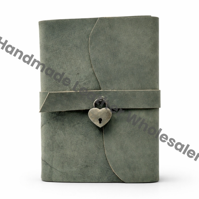 Rustic Handmade Leather Sketchbook & Journal – Antique Lock Notebook with Vintage Paper | Lined or Unlined