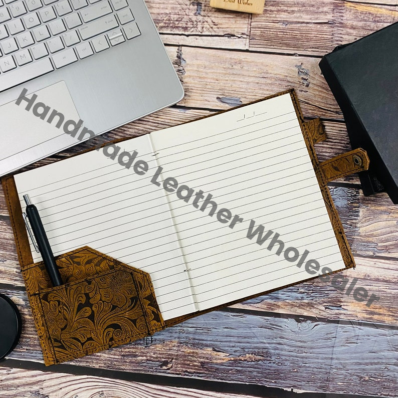 Rustic Handmade Notebook, Garden Flower Design