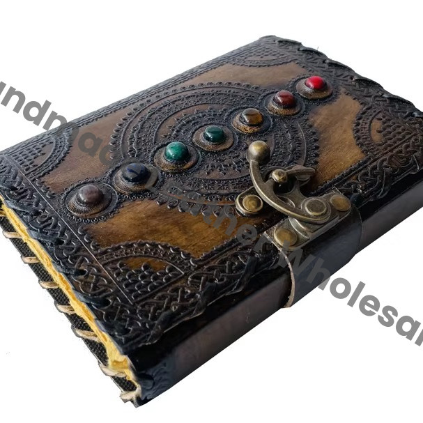 Seven Stone Custom Design Personalize Vintage Leathers Journal Shadows Antique Hardcover Diary Deckle Edge Papers
