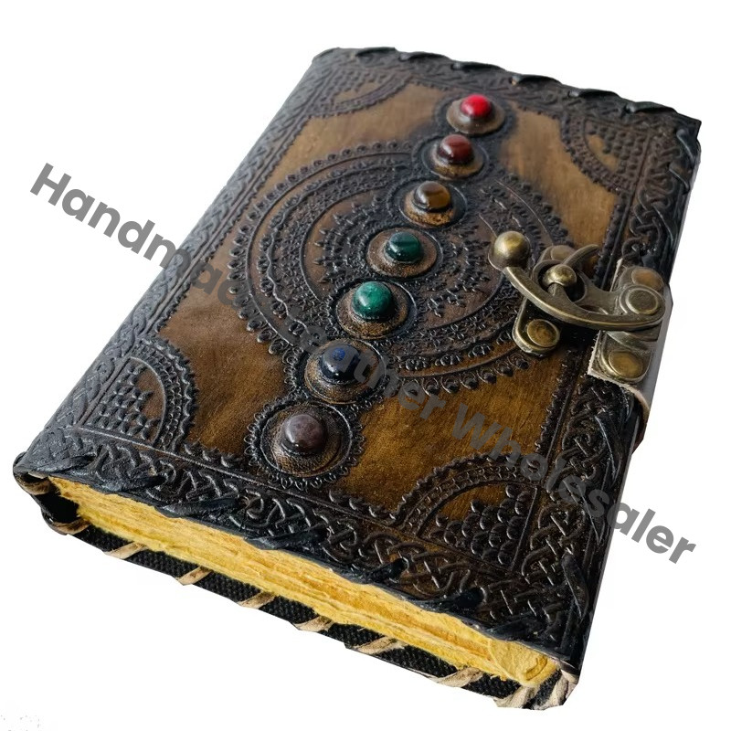 Seven Stone Custom Design Personalize Vintage Leathers Journal Shadows Antique Hardcover Diary Deckle Edge Papers
