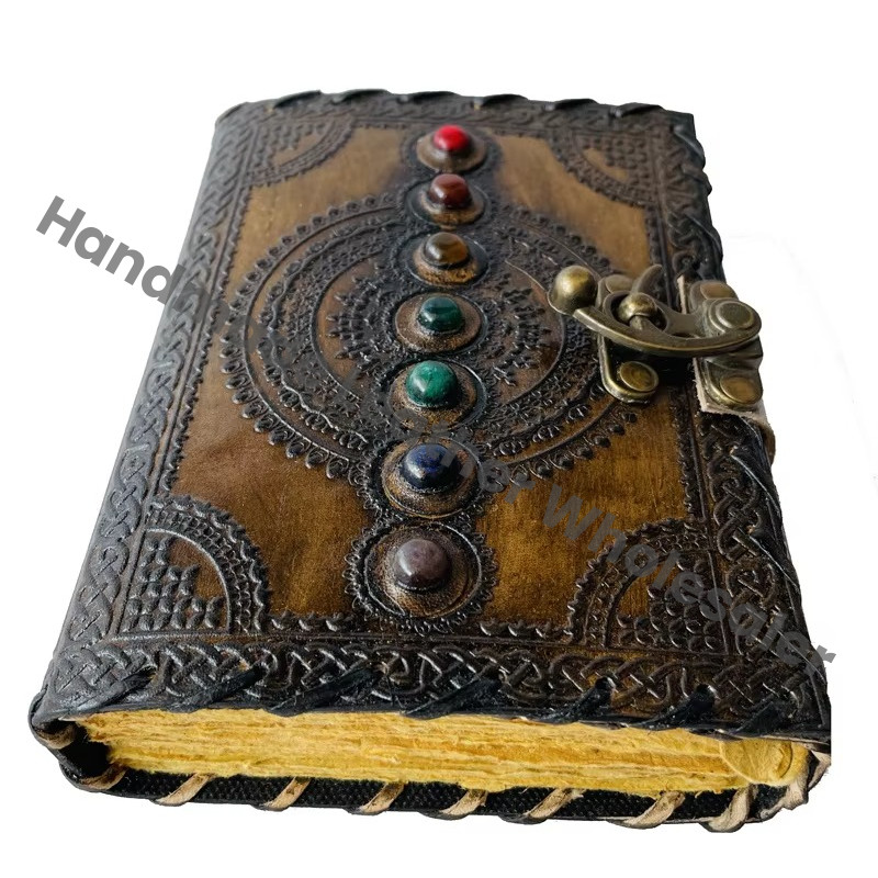Seven Stone Custom Design Personalize Vintage Leathers Journal Shadows Antique Hardcover Diary Deckle Edge Papers