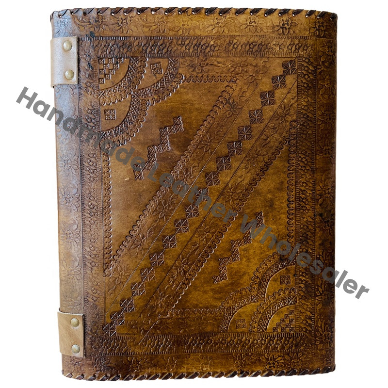 Seven Stone Leather Journal Charcoal Embossed Handmade Book of Shadows Notebook Poetry Sketch Book Drawing Journals For writing