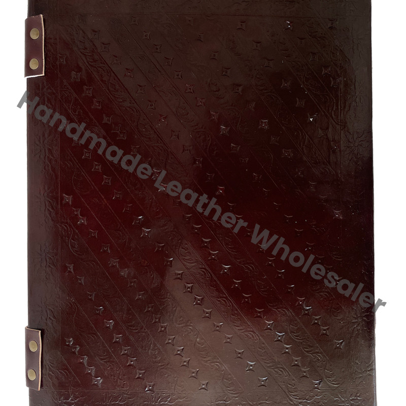 Spiral Binding Bound Custom Classmate Seven Stone Leather Organizer/Planner Journal Recyclable Handmade Cotton Paper Notebook