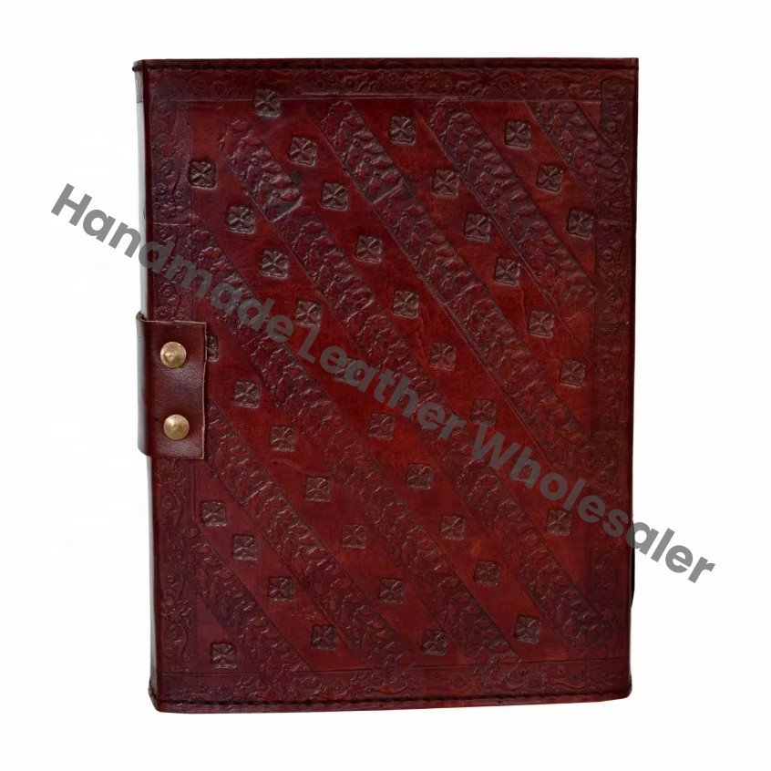 Spiral Binding Custom Classmate Tree Man Craft Real Leather Hardcover A4 Notebook Brown Gift Cover Grimoire Spells Designs