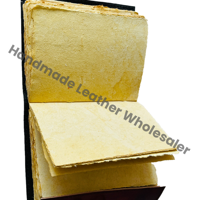 Stone Leather Hardcover Journal Notebook for Men Women Gift Custom Logo Unlined Pages Recyclable Handmade Cotton Paper
